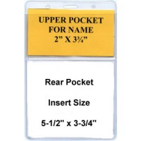 Vinyl Top Load 4" x 6" Conference Badge & Program Holder - 100 pack